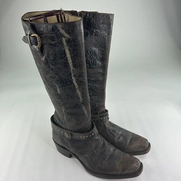 Sonora Double H DH 5221 Women's US 10 M Distressed Brown Leather Cowboy Boots - Picture 6 of 14